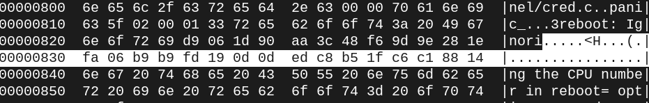 Text “ignoring the CPU number” cut off at 0x824