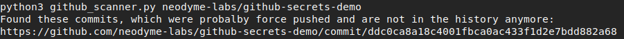Dangling commits found with Github Secrets