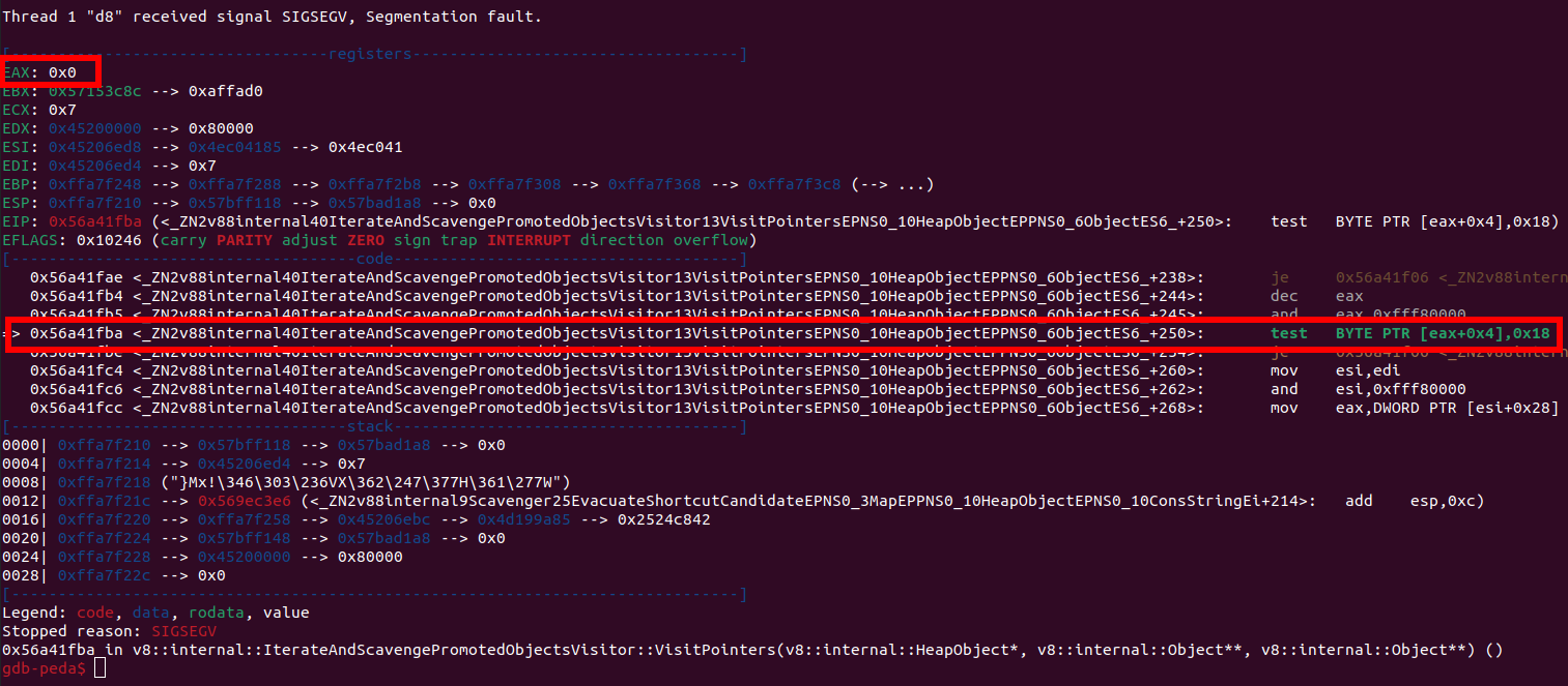 NULL pointer dereference on the 32-bit release build with CVE-2017-15428