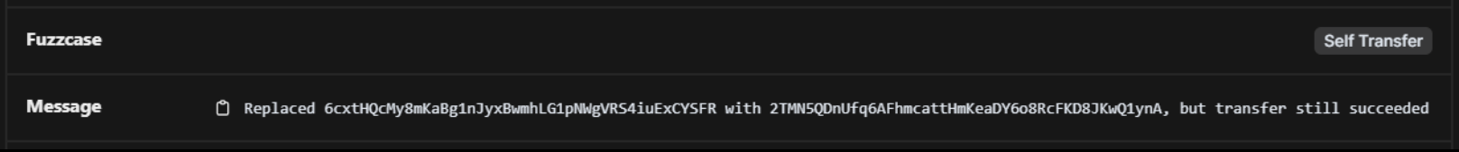 Image 4: Riverguard Finding. Self-Transfer (since then renamed to unchecked-vault-account)